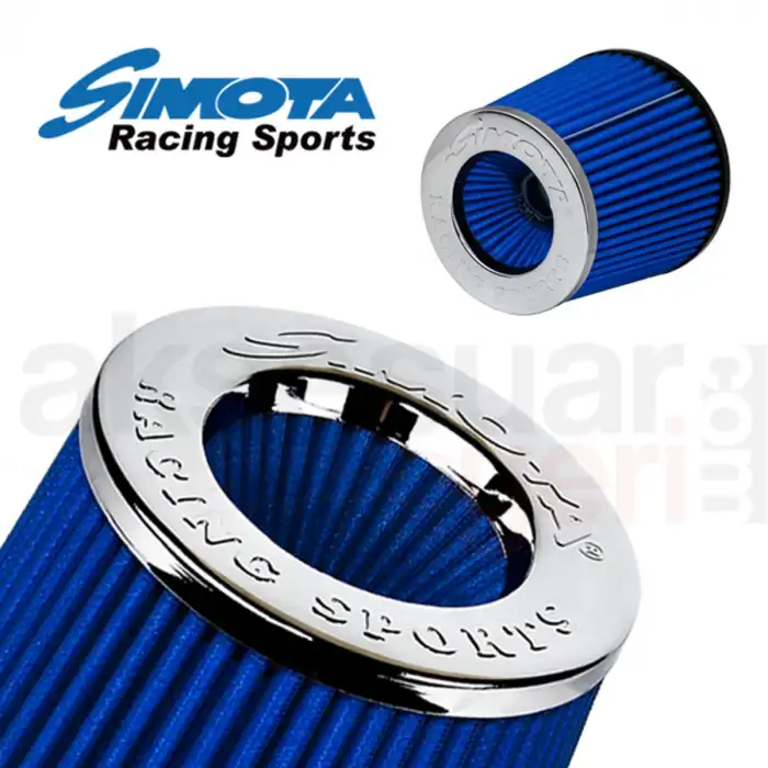 Simota 76mm Açık Hava Filtresi-Open Air Filter-Performans Hava Filtresi-Mavi Renk