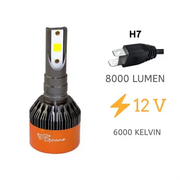 Şimşek Etkili Led Xenon H7 - 1 Yıl Garantili A+Performans Ürünü