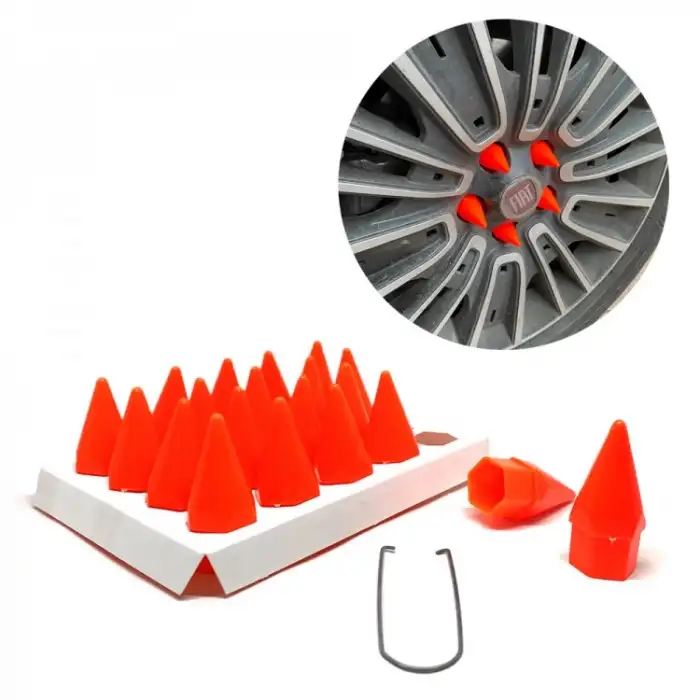 Sivri Bijon Parlak Malzeme Kırmızı Renk 17mm 20 Adet