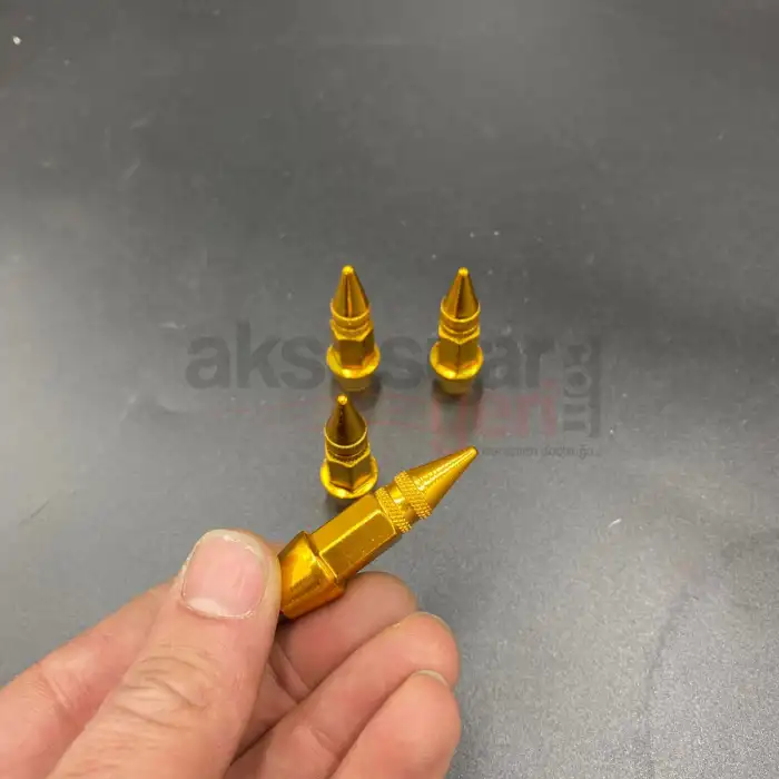 Sivri Sibop / Mermi Sibop kapakları - Sarı Renk - Parlak Malzeme