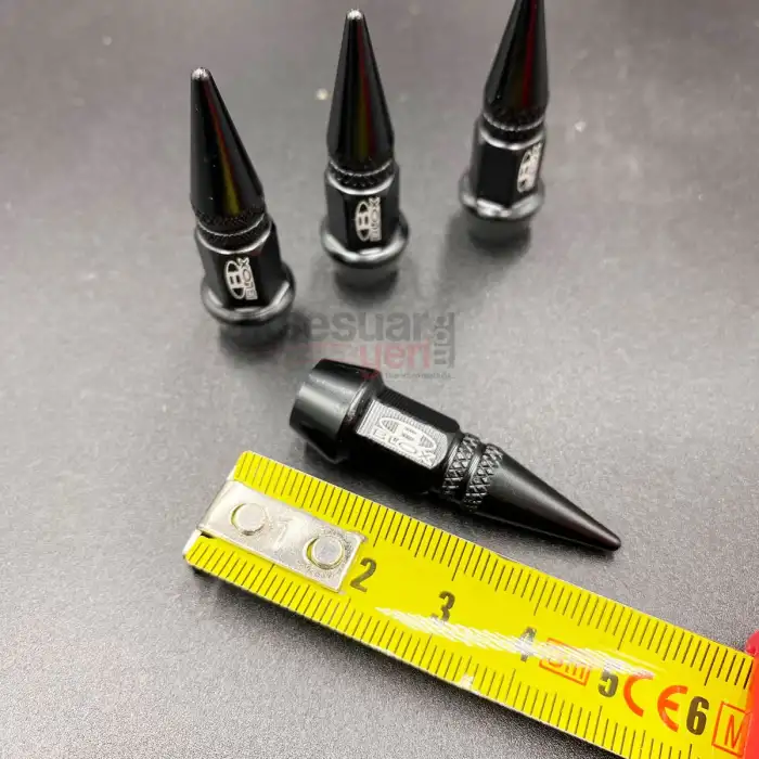 Sivri Sibop / Mermi Sibop kapakları - Siyah Renk - Parlak Malzeme