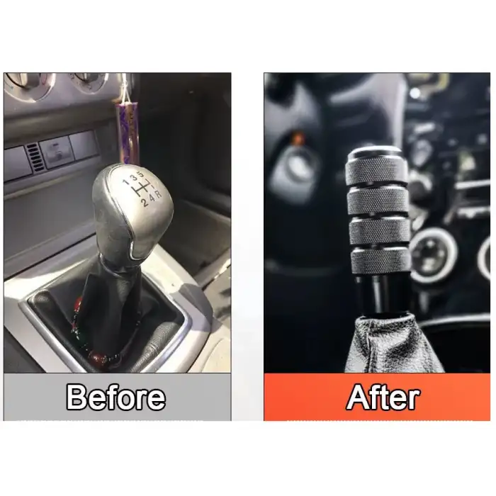 Siyah Baklalı Vites Topuzu Metal-Spor Araçlar İçin 9.5cm Renkli Şık Tasarım