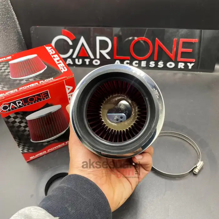 Spor Açık Hava Filtresi Krom Başlı Kırmızı Renk - Süper Ses Yüksek Performans BR4686101