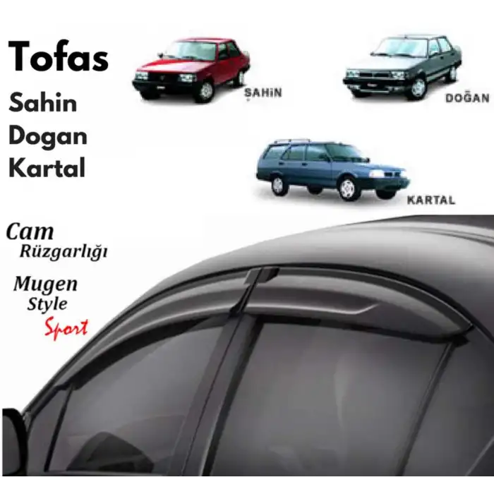 Tofaş şahin Doğan Kartal Mugen Sport Cam Rüzgarlğı / Carlone / A+ Ürün