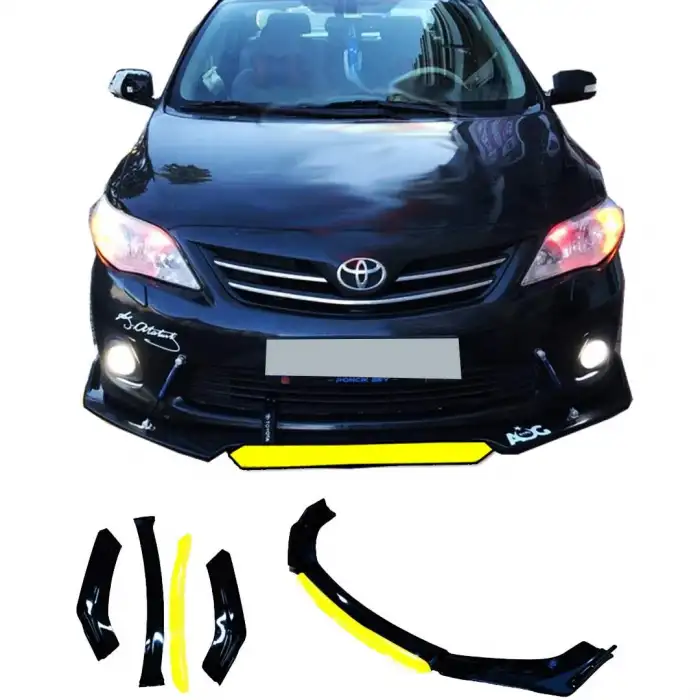Toyata Corolla Uyumlu Ön Lip mavi Renkli 4 Parça - A+ Ürün - Dayanıklı Malzeme