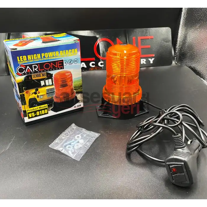 Turuncu Dikey 7 Fonksiyonlu Çakkarlı Mıknatıslı Tepe Lambası Laık537