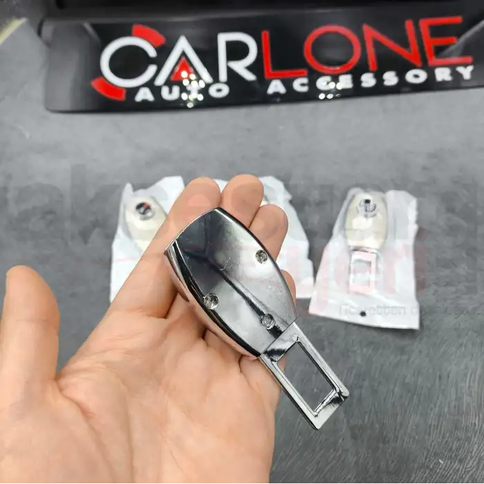 Type-R Amblemli Bej Renk Metal Emniyet Kemer Yükseltici Rahatlatıcı Toka 2 Adet