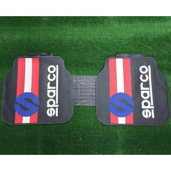 Üniversal Sparco Kırmızı-Beyaz Latex Kauçuk-5 parça-Paspas-Kaydırmaz Taban-1.Sınıf İthal Ürün