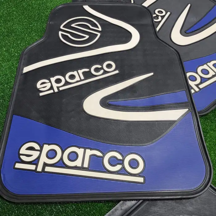 Üniversal Sparco Mavi Latex Kauçuk-5 parça-Paspas-Kaydırmaz Taban-1.Sınıf İthal Ürün