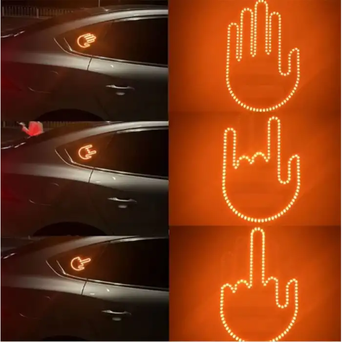 Uzaktan Kumanda İle Komik Ledli Parmak Hareketleri