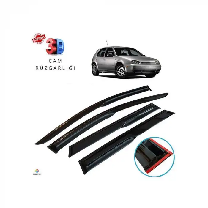 Volkswagen Golf 4 Mugen Sport Cam Rüzgarlğı / Carlone / A+ Ürün