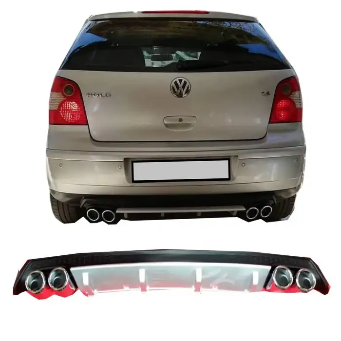 VOLKSWAGEN POLO Polo MK4 (2002-2009) UYUMLU DİFÜZÖR ARKA TAMPON EKİ