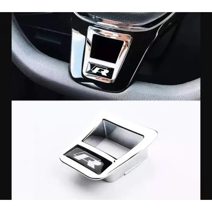 Volkswagen R Direksiyon Logosu - Siyah - Geçmeli Model