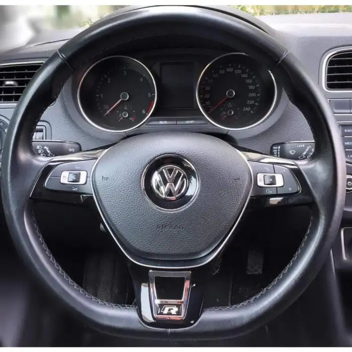 Volkswagen R Direksiyon Logosu - Siyah - Geçmeli Model