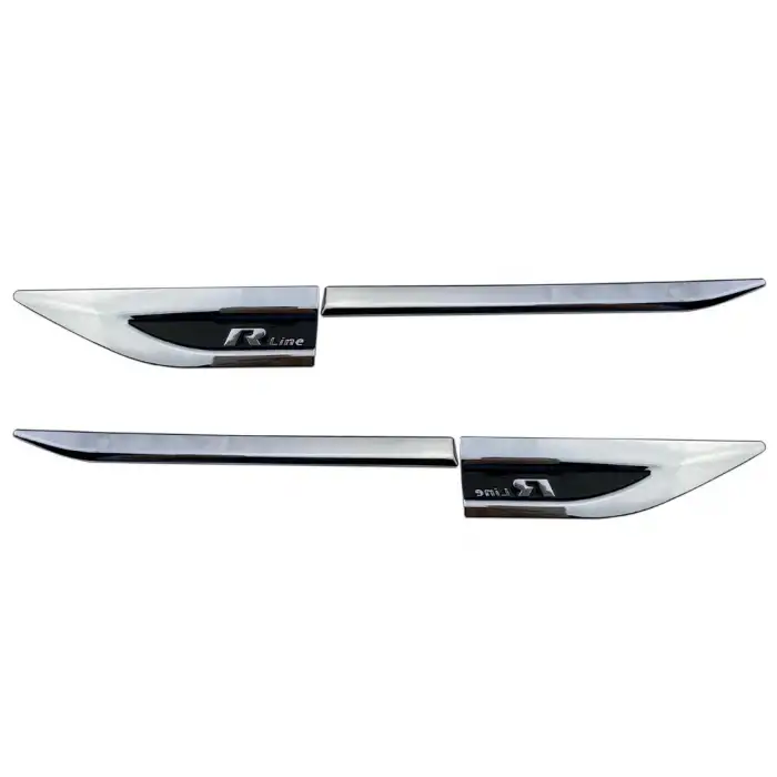 Volkswagen R Line 4parça Siyah Çamurluk Arması Venti -Metal ve Nikelaj Kaplamalı A+ Ürün