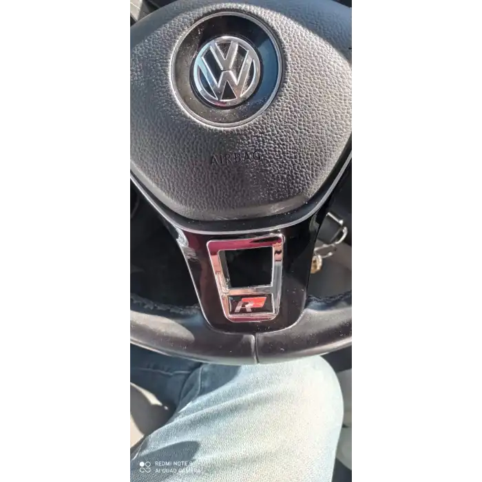 Volkswagen R-line Direksiyon Logosu - SiyahKırmızı - Geçmeli Model