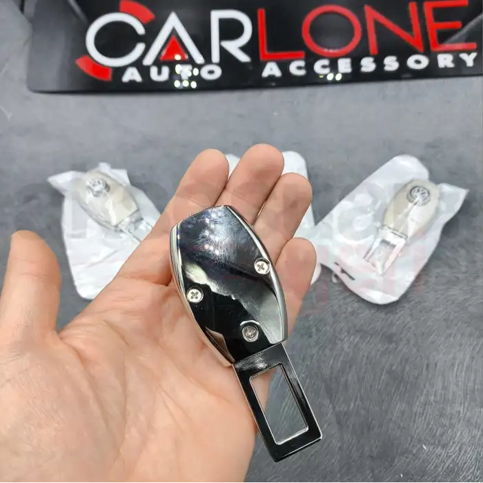 Vw Amblemli Bej Renk Metal Emniyet Kemer Yükseltici Rahatlatıcı Toka 2 Adet