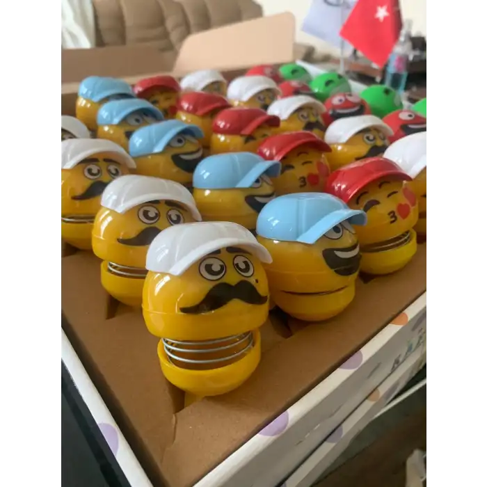 Zıpzıp Emoji Çılgın Kafalar Bir Kutu 30 adet Renk Karışık Model