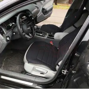 3lü Siyah Oto Koltuk Minderi Set-Ergonomik Lüks Koltuk Minderi-Ön 2 Koltuk ve Arka Oturak