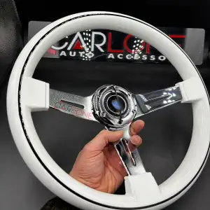 Nardi Model Beyaz Renk Spor Direksiyon Çizgili Krom 3 Kollu