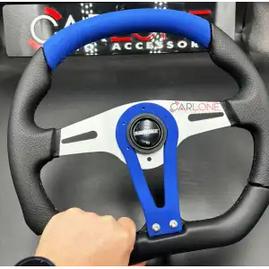 Momo Tip Spor Direksiyon Mavi Nubuk Süet Deri Detaylı 32cm Özel Seri