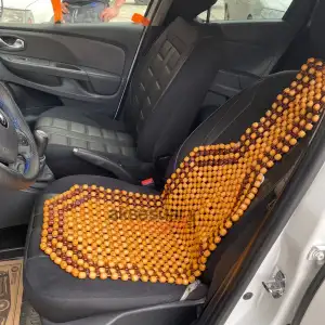 Ahşap Boncuklu Oto Koltuk Minderi Masajlı Terletmez