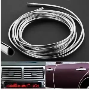 Araç İçi Dışı Geçmeli Krom Ftili 15metre Koruyucu U Tipi Nikelaj Çıta 15MT