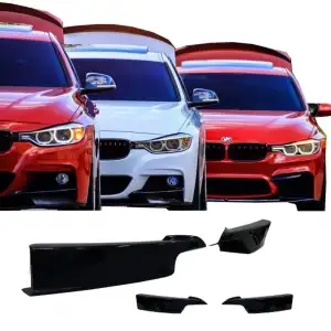 Bmw 3 Serisi F30 Kasa Uyumlu Ön Tampon Flap Eki Piano Black Dayanıklı Malzeme