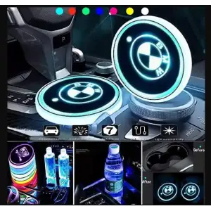 Bmw Ledli Işıklı Bardaklık Altı - Usb Şarjlı - RGB Modlu -