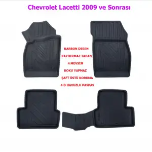 Chevrolet Lacetti 2009 ve Sonrası 4D Premium Havuzlu Paspas-Kaydırmaz Taban
