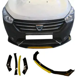 Dacia Docker Uyumlu Ön Lip sarı Renkli 4 Parça - A+ Ürün - Dayanıklı Malzeme