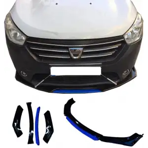 Dacia DockerUyumlu Ön Lip mavi Renkli 4 Parça - A+ Ürün - Dayanıklı Malzeme