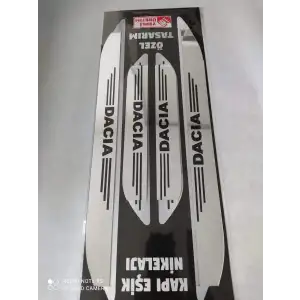 Dacia Krom Kapı Eşiği - 4 lü Set Ön Ve Arka Takım