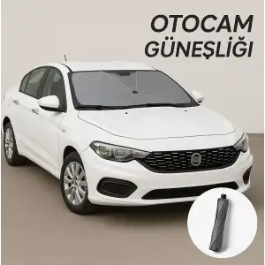 Egea Uyumlu Oto Ön Cam Şemsiye Güneşlik – Katlanabilir UV ve Isı Koruyucu Güneş Perdesi