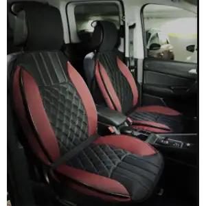 Elegance Lüx Oto Koltuk Minderi Full Set Takım - Siyah/Kırmızı Renk Takmatik Pratik