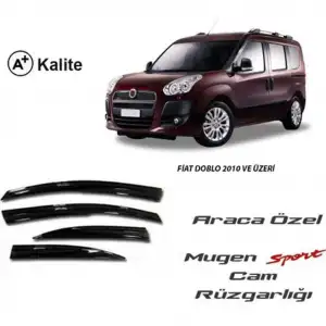 Fiat Doblo 2 Geniş Aile 2010 sonrası Mugen Sport Cam Rüzgarlğı / Carlone / A+ Ürün
