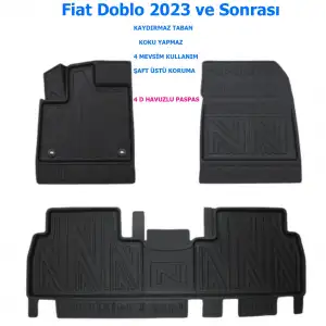 Fiat Doblo 2023 ve Sonrası 4D Premium Havuzlu Paspas