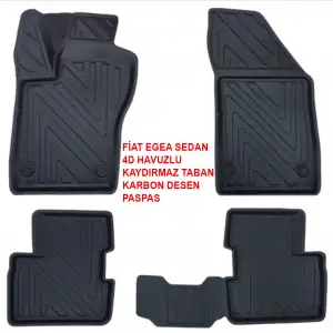 Fiat Egea Sedan 2015 ve Sonrası 4D Premium Havuzlu Paspas-Kaydırmaz Taban