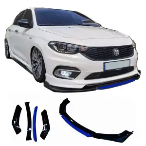 Fiat Egea Uyumlu Ön Lip Mavi Renkli 4 Parça - A+ Ürün - Dayanıklı Malzeme