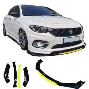 Fiat Egea Uyumlu Ön Lip Sarı Renkli 4 Parça - A+ Ürün - Dayanıklı Malzeme