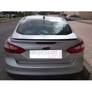 Ford Focus 2012-2018 Sedan Bagaj Üstü Spoiler Parlak Siyah Boyalı İthal Ürün Plastik