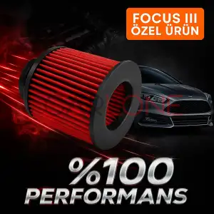 Ford Focus 3 Uyumlu Araca Özel Spor Açık Hava Filtresi Kırmızı Renk İthal Ürün Yüksek Performans