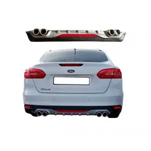 FORD FOCUS 3  UYUMLU DİFÜZÖR ARKA TAMPON EKİ/YCRL MDL