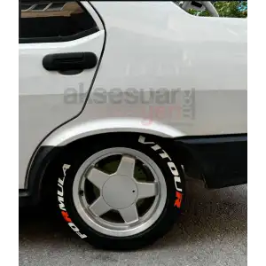 Formula Vitour 3d Lastik Yazısı R Kırmızısı Kauçuk - Full İçerik Uygulama Aparatlı -