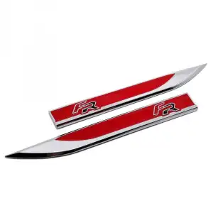 FR Logolu Kırmızı Metal Çamurluk Arması Venti - Nikelaj Kaplamalı A+ Ürün