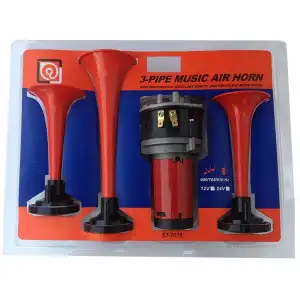 Havalı Korna 3 Borulu Kendinden Kompresörlü Falafala ÇiçekAbbas Kornası 12V