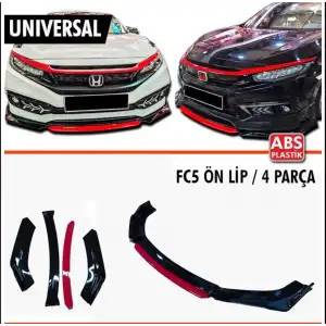 Honda Civic Fc5 - Fk7 Lip Renkli Parça - A+ Kaliteli - Dayanıklı Malzeme - Kırmızı- Sarı-Mavi