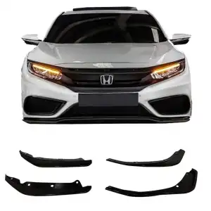 Honda Civic Fc5 Kasa Uyumlu Ön ve Arka Tampon Flap Seti Abs Plastik Dayanıklı Malzeme