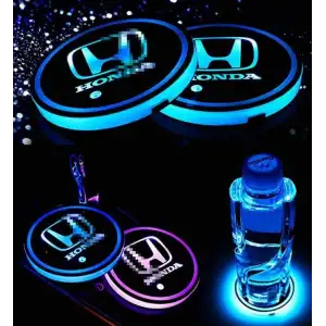 Honda Ledli Işıklı Bardaklık Altı - Usb Şarjlı - RGB Modlu -