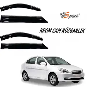 Hyundai Accent Era 2006 4lü Kromlu Cam Rüzgarlığı A+ Yeni Dizayn